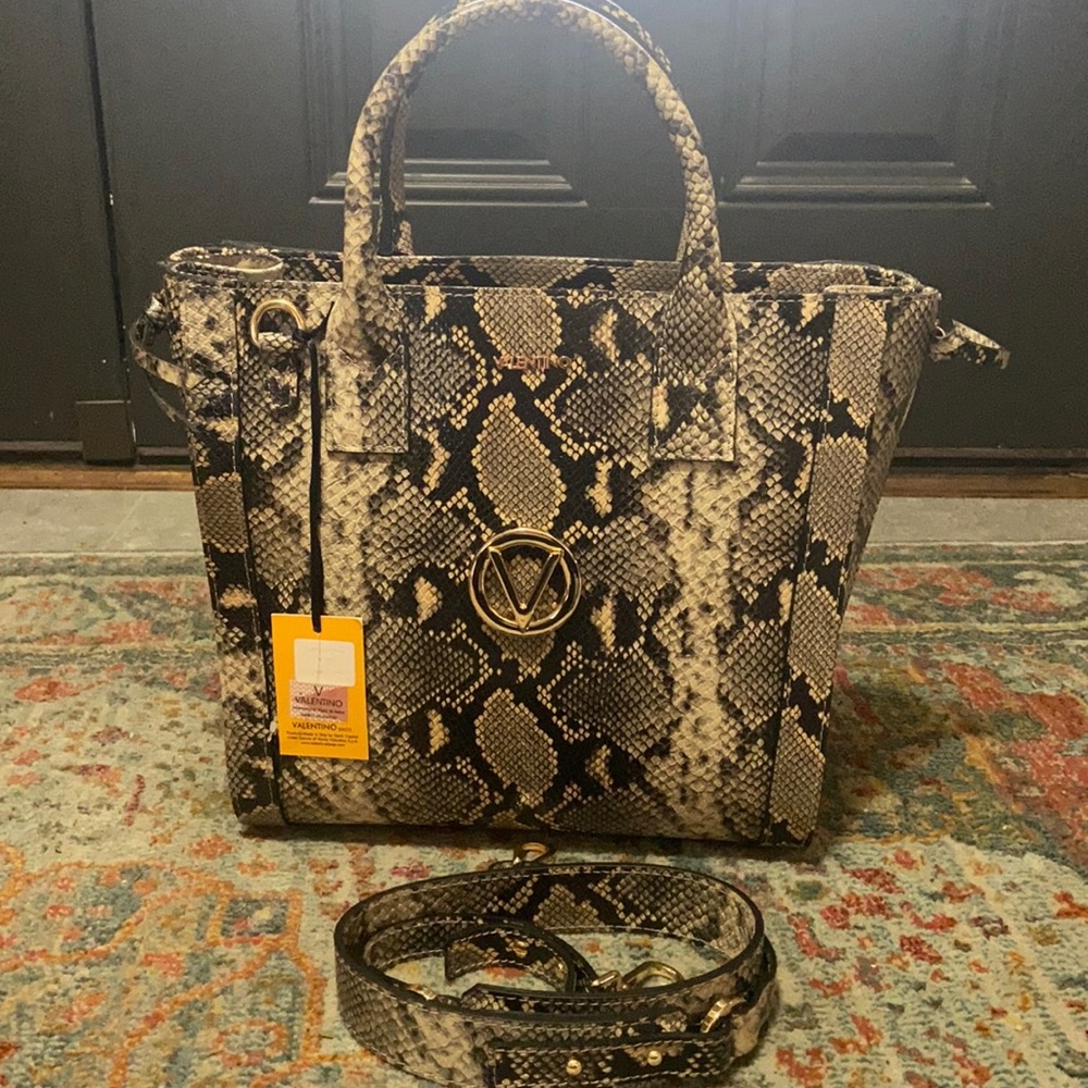 NWT Valentino Charmon Python Satchel